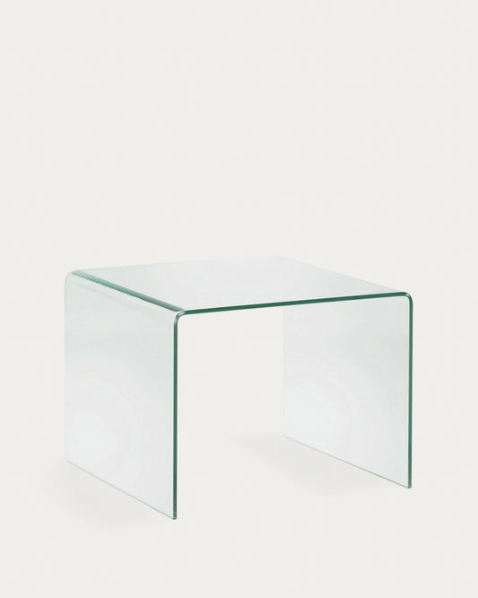 Table d'appoint Burano en verre 60 x 60 cm