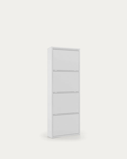 Meuble chaussures Ode 50 x 136 cm 4 portes blanc