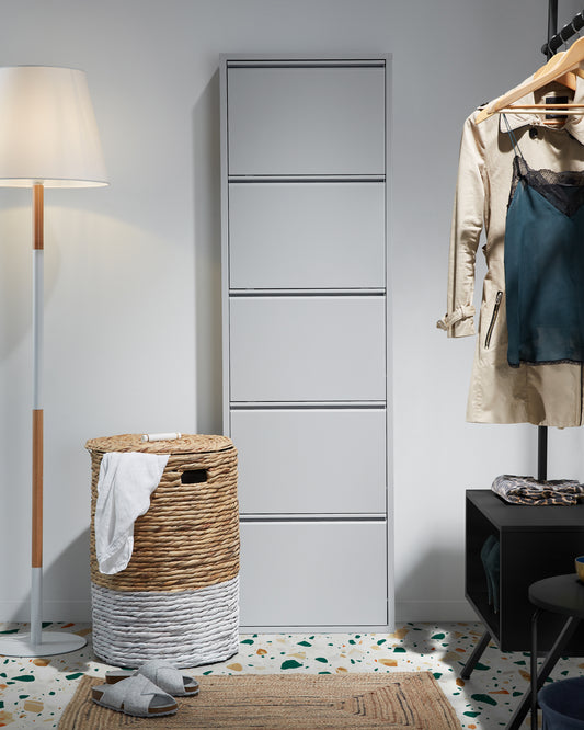 Meuble chaussures Ode 50 x 168,5 cm 5 portes gris
