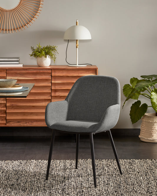Chaise Konna gris foncé