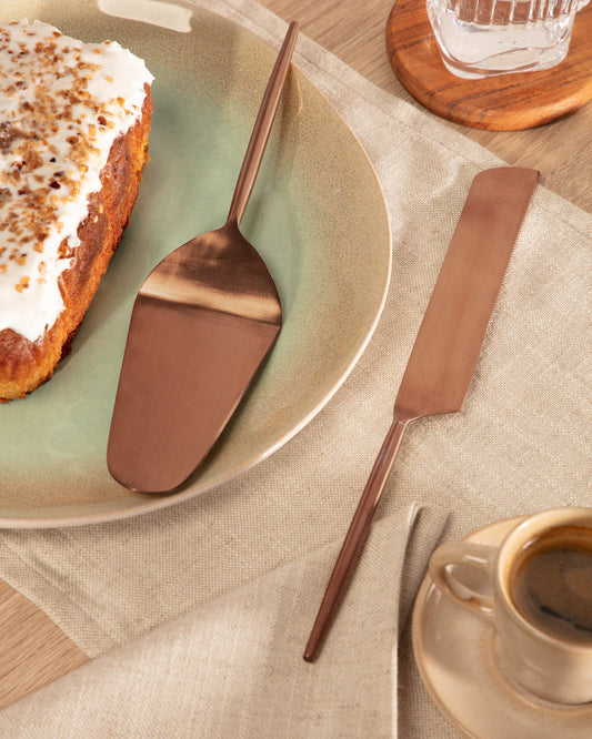 Ensemble Kelda de 2 couverts à dessert cuivre