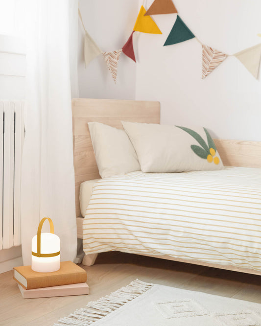 Lampe de table LED mini Ridley moutarde