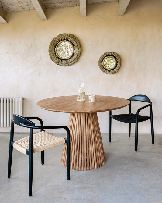 Table ronde Jeanette bois de teck Ø 120 cm