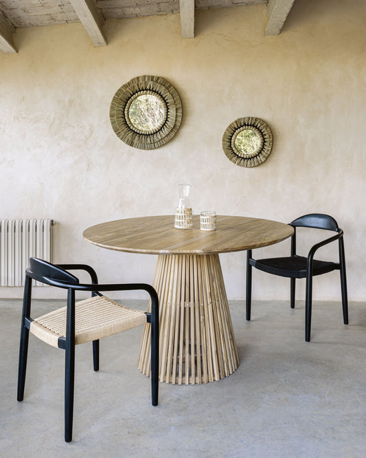 Table ronde Jeanette bois de teck Ø 120 cm