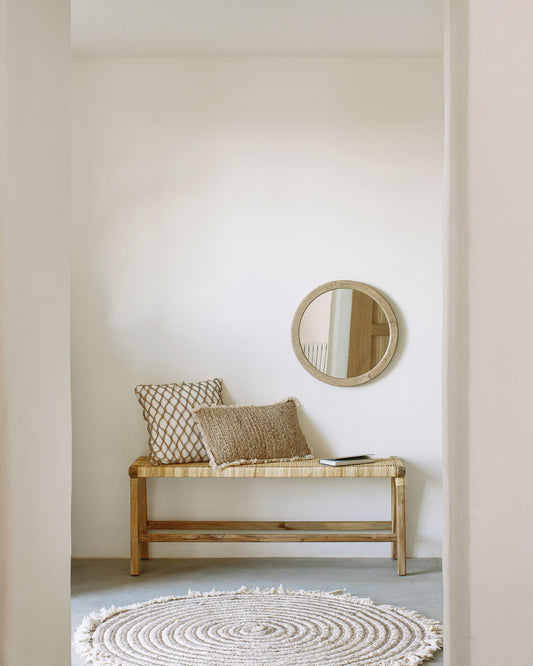 Miroir rond Alum bois de mindi Ø 50 cm