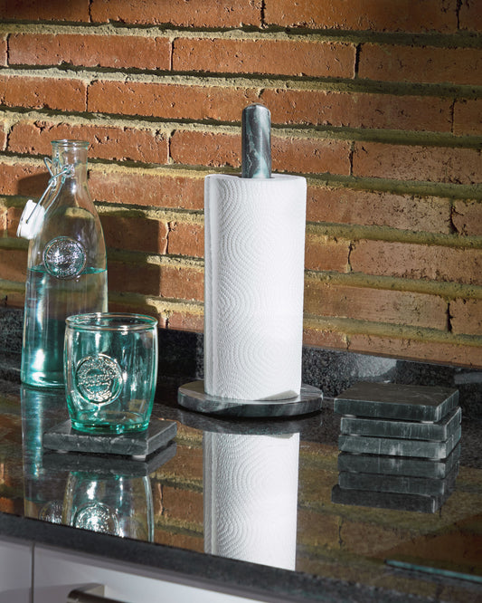 Lot Johana de 4 dessous de verre en marbre