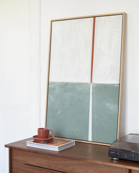 Tableau Malvern vert et blanc 50 x 70 cm