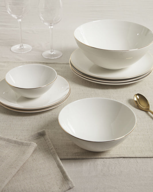 Bol grand Taisia en porcelaine blanc