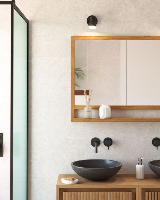 Miroir Taciana en bois de teck 100 x 70 cm