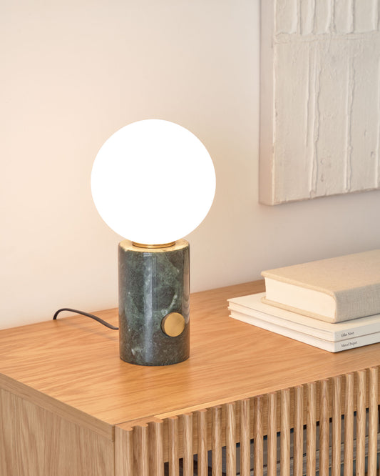 Lampe à poser Lonela en marbre finition verte