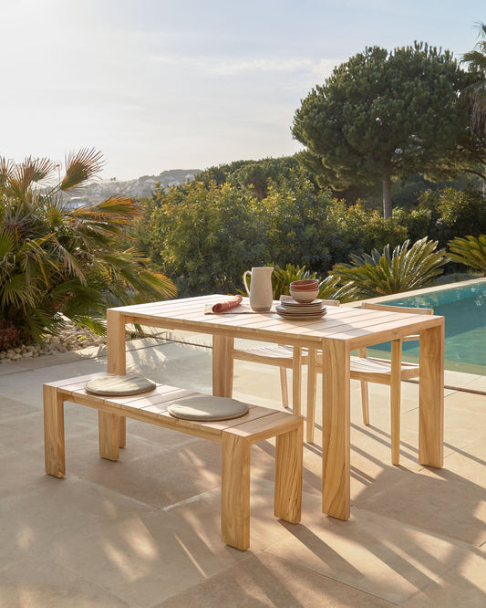 Table de jardin Victoire en bois de teck 160 x 90 cm