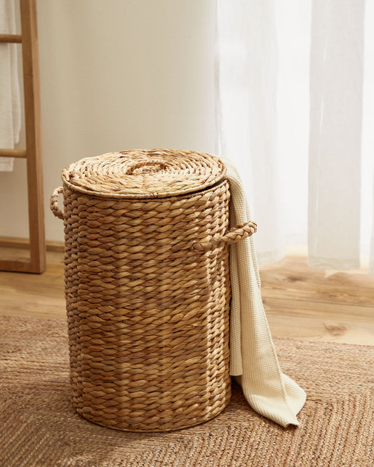 Panier à linge Yessira en fibres naturelles 55 cm