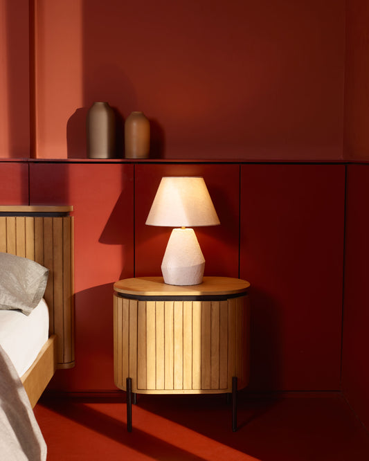 Lampe de table Noara de magnésium finition blanche