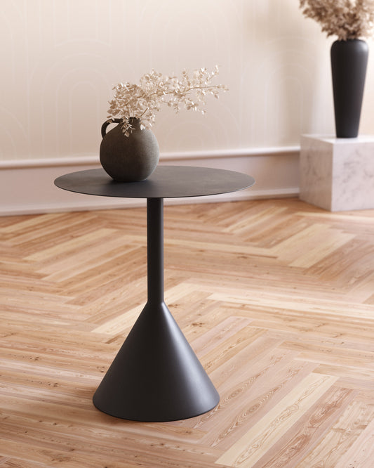 Table d’appoint Yinan Ø 48 cm noir