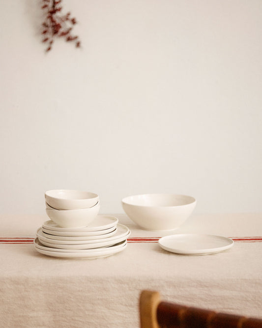 Bol rond grand Pahi porcelaine blanc