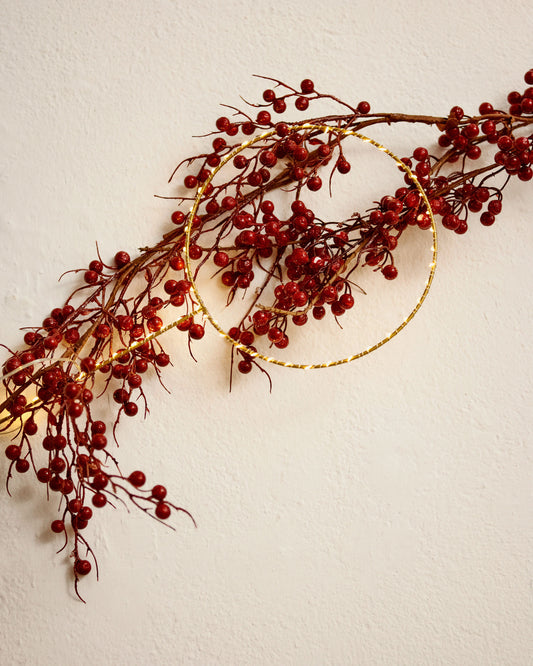 Tamane fairy light wreath, Ø 25 cm
