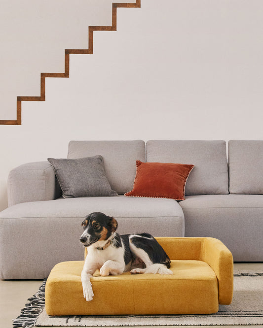 Panier pour animaux grand format Bowie moutarde 73 x 98 cm