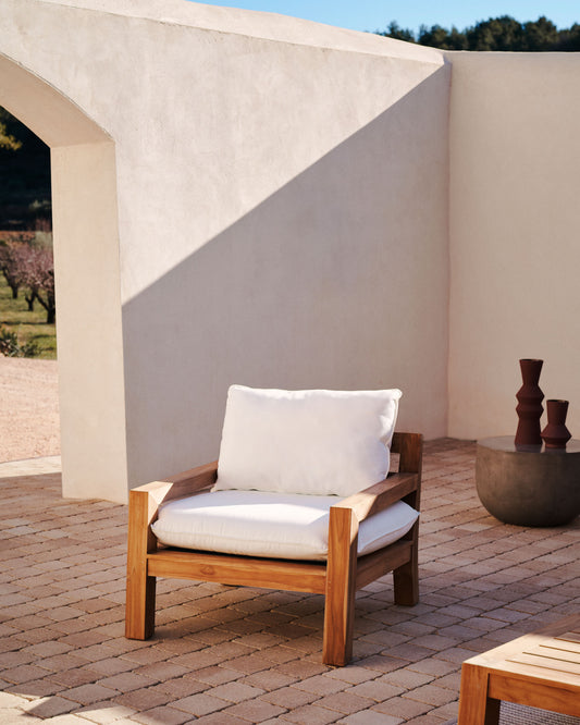 Fauteuil Forcanera en bois de teck