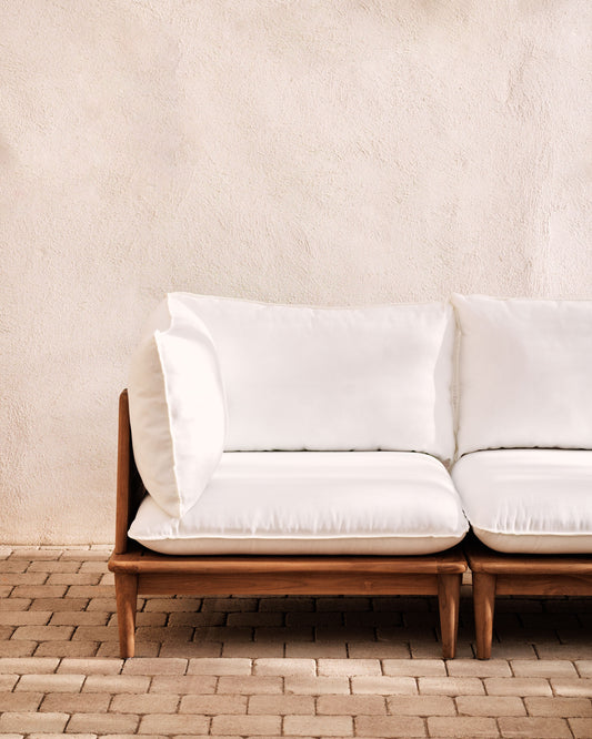 Fauteuil modulable d'angle Portitxol en bois de teck