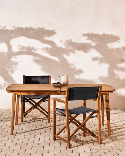 Table de jardin extensible Thianna en bois d'acacia 180 (240) x 90 cm FSC 100 %