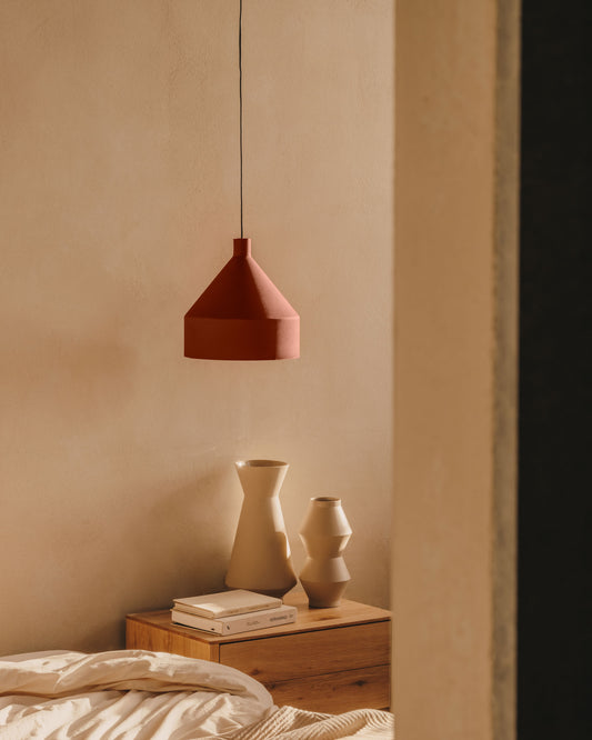 Suspension Peralta en métal peint terracotta Ø 30 cm