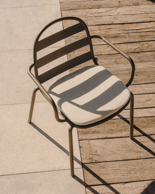 Coussin de chaise Joncols beige 43 x 41 cm