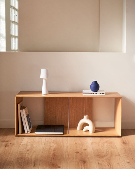 Module étagère grand format Litto en placage de chêne 101 x 38 cm
