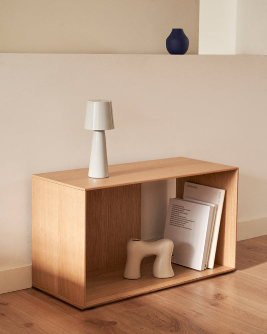 Module étagère format moyen Litto en placage de chêne 67 x 38 cm
