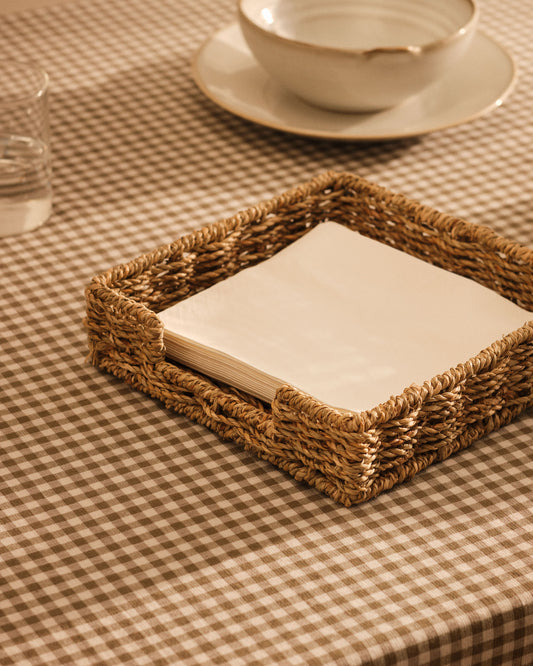 Panier à serviettes Tossa en fibres naturelles