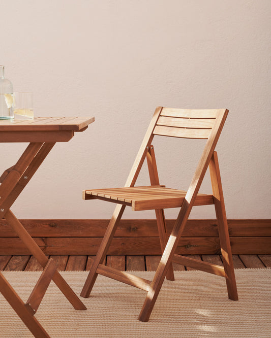 Chaise de jardin pliante Sadirar en bois d'acacia FSC 100 %