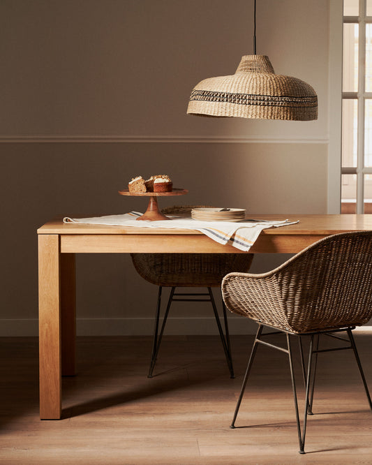 Table extensible Isbel 140 (220) x 90 cm en chêne