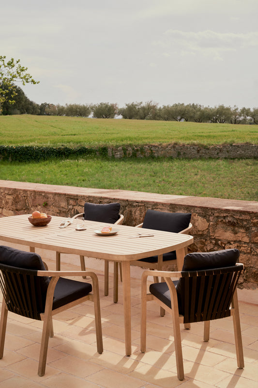 Table de jardin 100 % d'extérieur Maset en bois d'eucalyptus 170 x 90 cm FSC