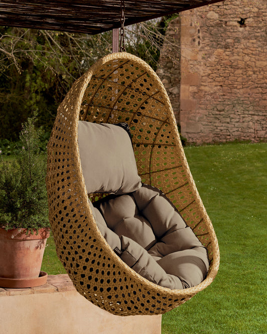 Fauteuil suspendu Cira finition naturelle