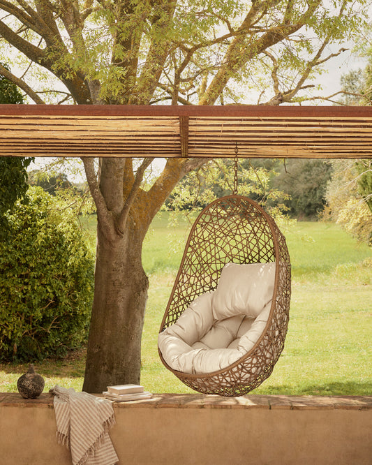 Fauteuil suspendu Florina marron