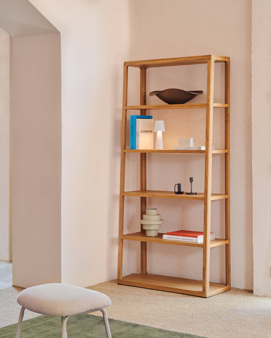Étagère Maymai avec structure en bois de chêne 90 x 193 cm