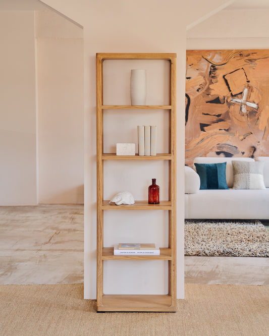Étagère Maymai avec structure en bois de chêne 60 x 193 cm