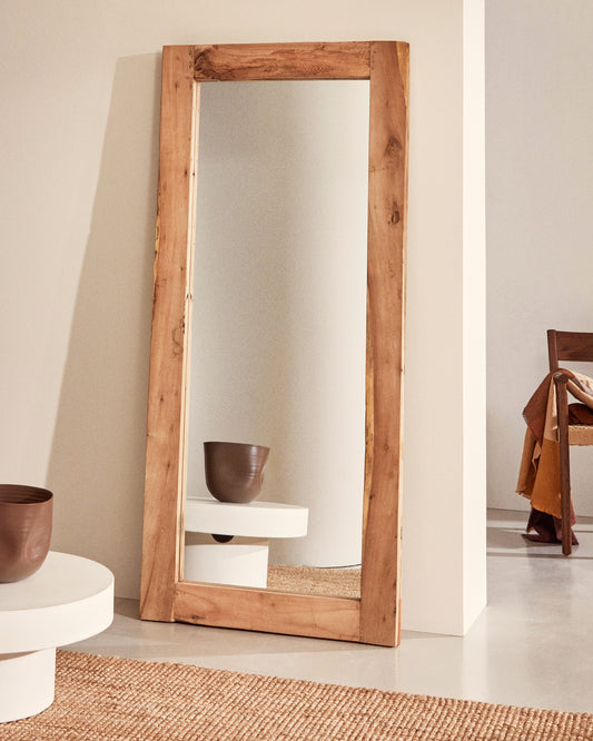 Miroir Maden en bois avec finition naturelle 80 x 180 cm