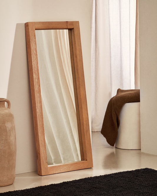 Miroir Maden en bois avec finition naturelle  50 x 120 cm