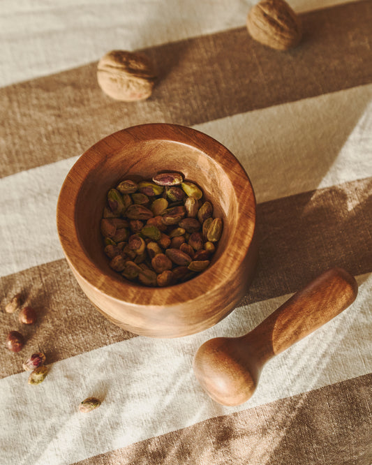 Mortier Kasia en bois d'acacia