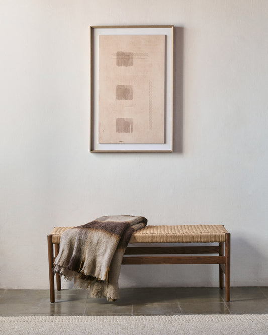 Tableau Sormina avec 3 carrés marron 60 x 90 cm