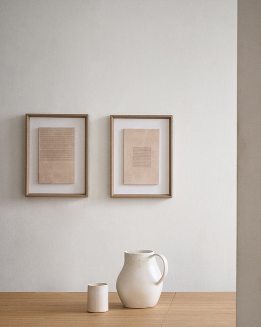 Tableau Sormina avec rayures supérieures marron 30 x 40 cm