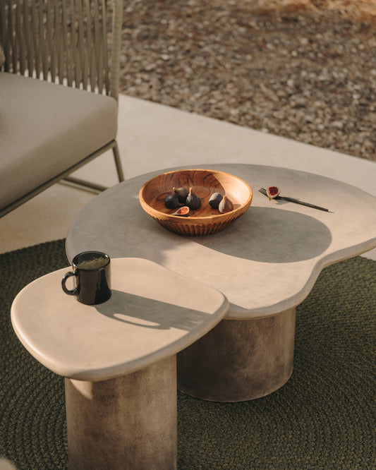Table d'appoint Macarella en ciment 48 x 47 cm