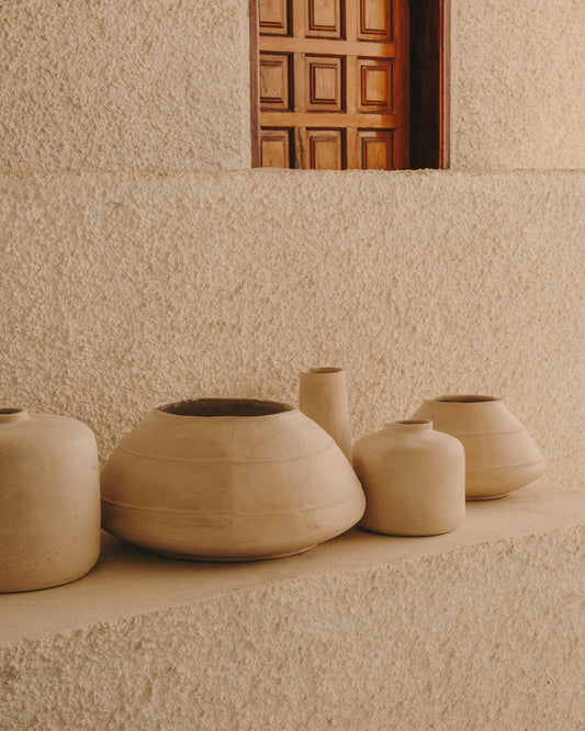 Vase Serina en papier mâché blanc 27 cm