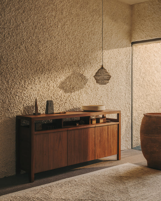 Buffet Sashi en bois de teck 180 x 85 cm