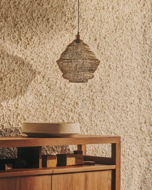 Plafonnier Sarraco en métal doré Ø 30 cm