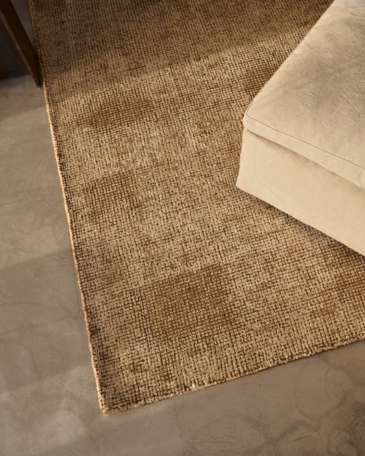 Tapis Susi en laine et viscose de bambou vert 200 x 300 cm