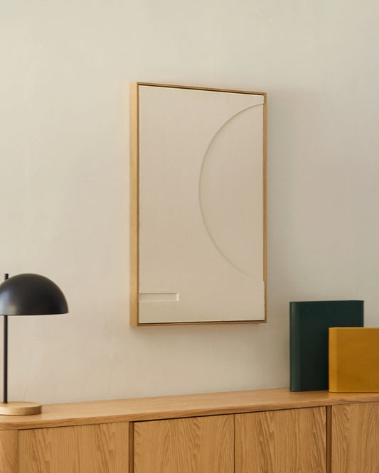 Tableau Sefri avec formes géométriques circulaires blanc 60 x 90 cm