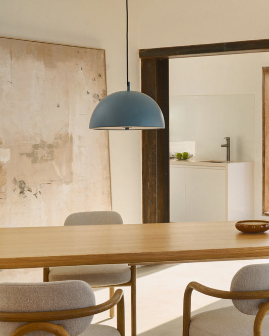 Plafonnier Catlar en métal avec finition bleue Ø 40 cm