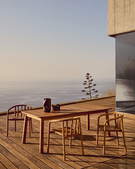 Table extensible Turqueta en bois de teck 220(294) x 100 cm FSC 100 %