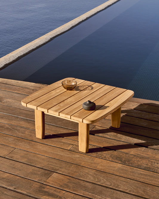 Table auxiliaire Tirant en bois de teck FSC 100 % 70 x 70 cm